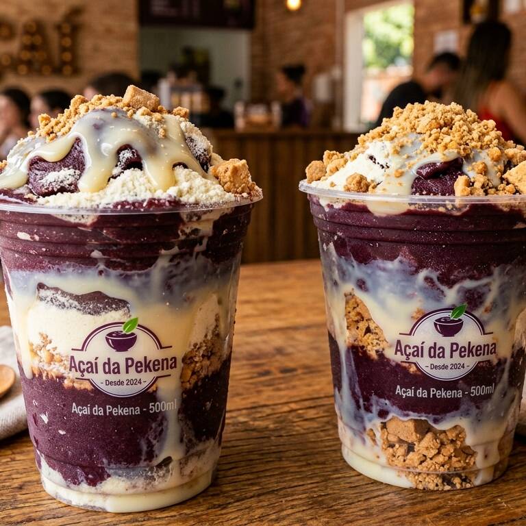 Açaí,leite condensado,leite em pó,paçoca
