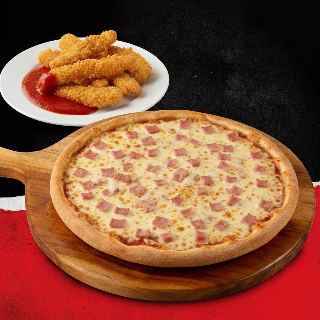 Strips de Pollo + Pizza 12 Pulgadas