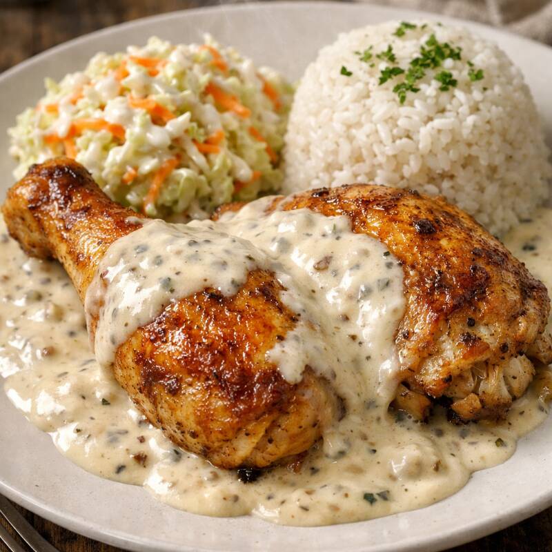 Medio Pollo a la Crema