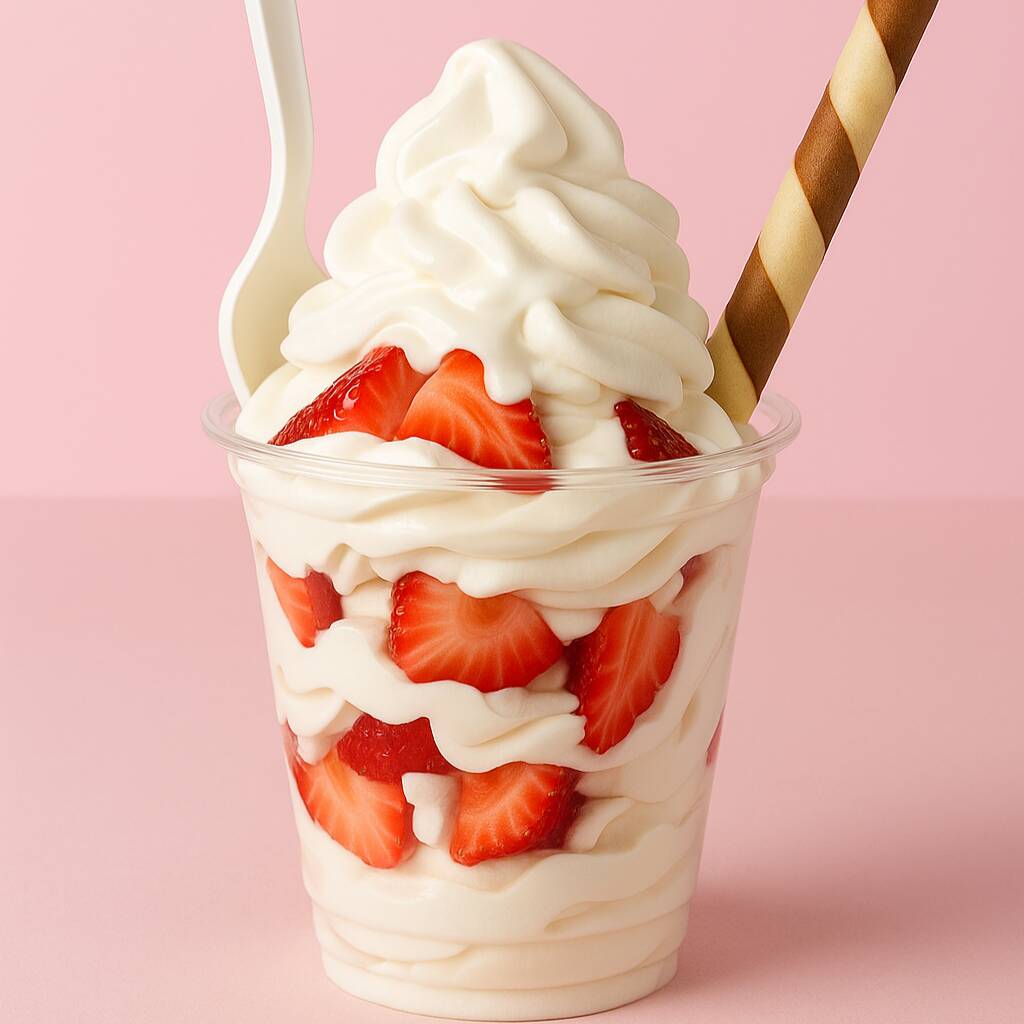 Fresas con crema Naturales 12 Onzas