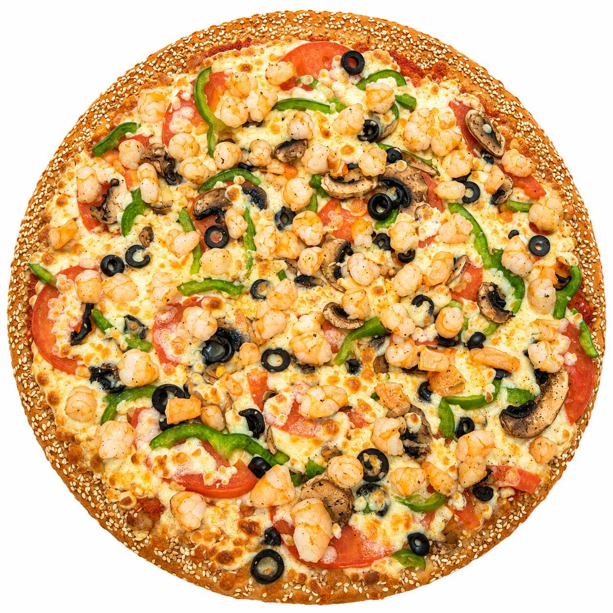 Pizza de Camarones Grande de 14 "