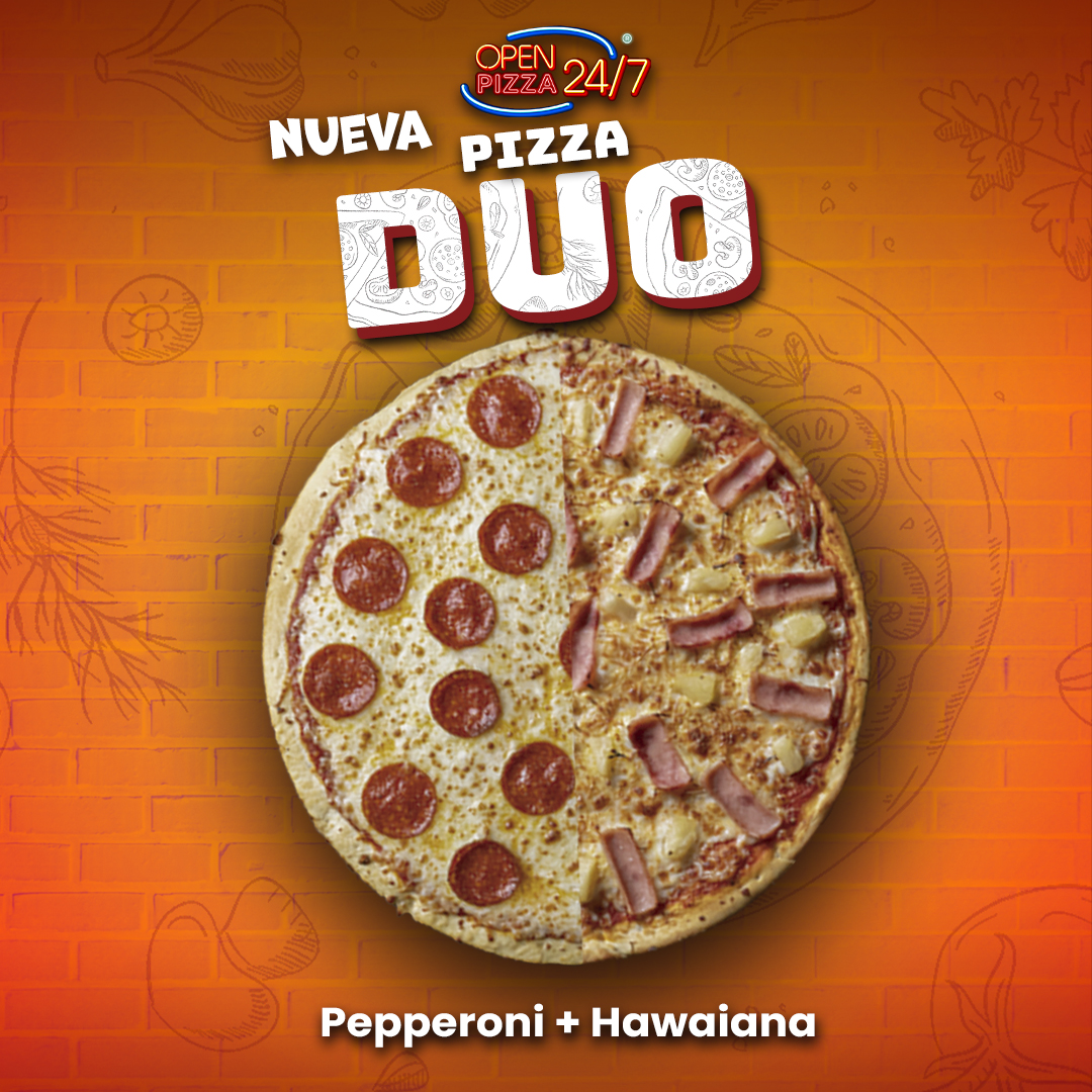 Pizza Dúo Pepperoni y Hawaiana!