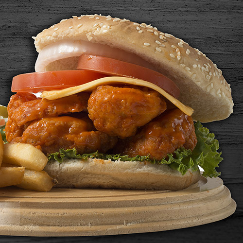 Hamburguesa de boneless bbq