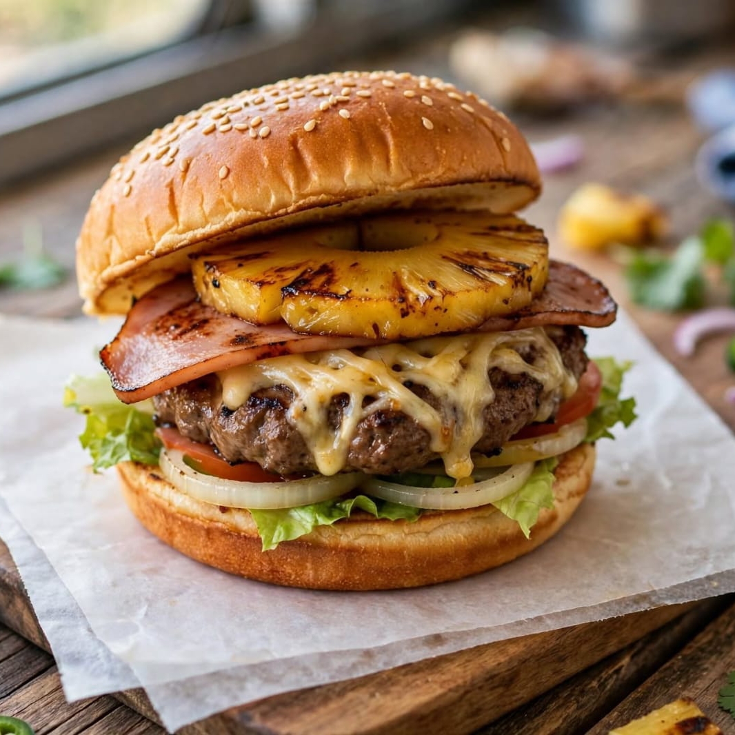 Hamburguesa Hawaiana