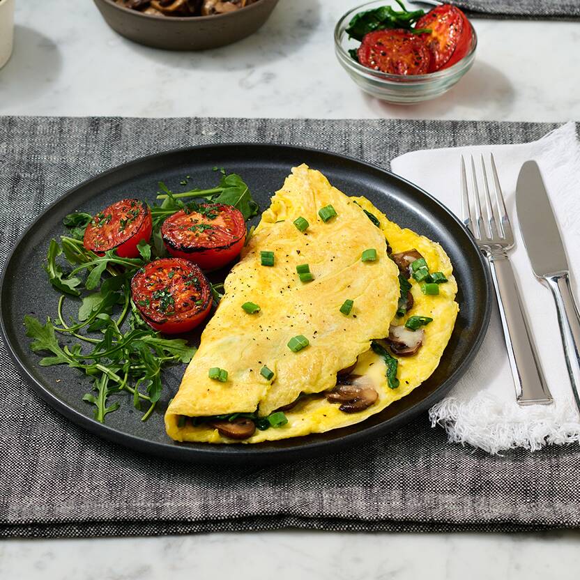 Omelette con Champiñón y Chilaquiles