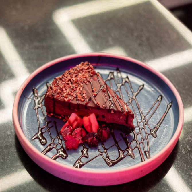 Rebanada Cheesecake de Nutella con Oreo