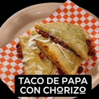 Taco Papa con Chorizo
