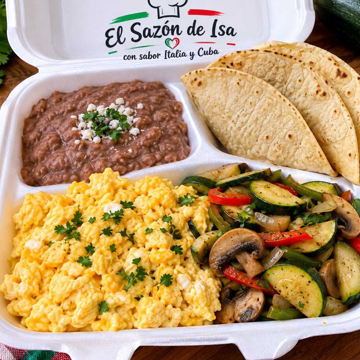 Huevos revueltos con longaniza