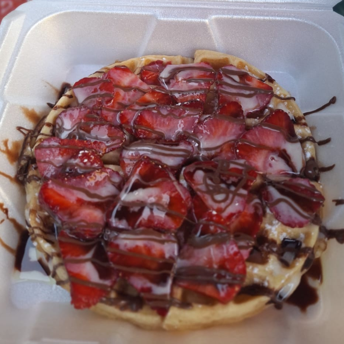 Waffle con Fresa
