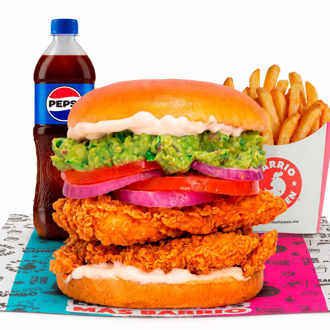 Combo ChickenBurguesa Doble Mexicana