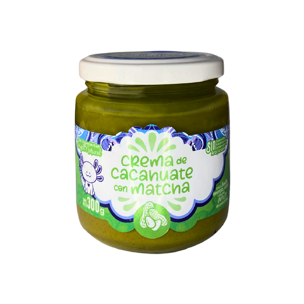 Crema de Cacahuate con Matcha