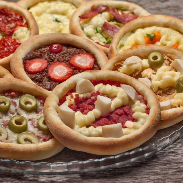 5 DE CARNE+5 DE QUEIJO+5 DE FRANGO COM CATIUPIRY+5 DE CALABRESA