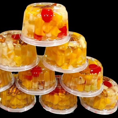 Gelatina de Leche con Frutas