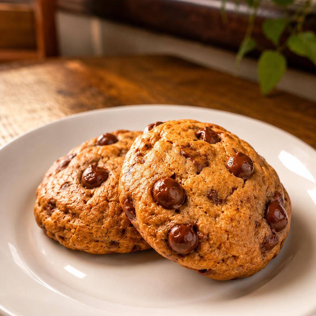 Delicioso Biscoito De Cookie Com Gotas de Chocolate.
