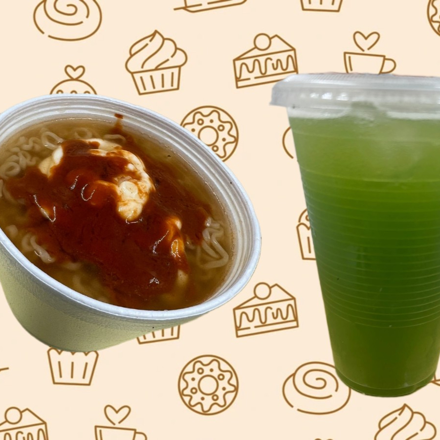 Maruchan +agua de Pepino