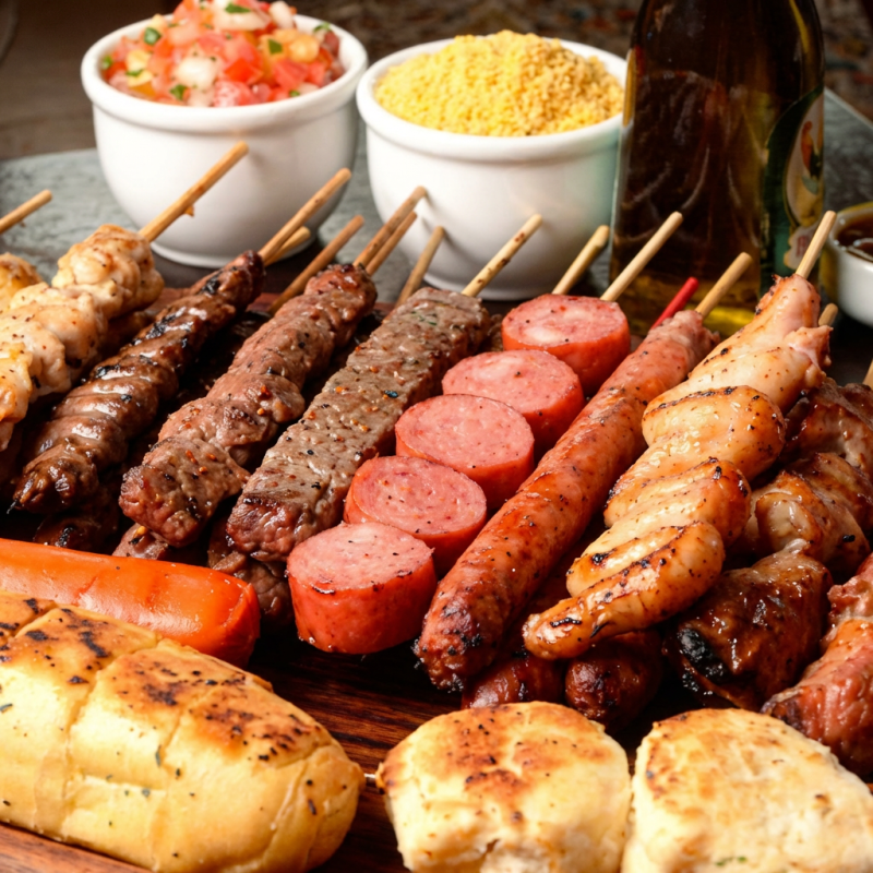 Combo com 8 deliciosos espetinhos