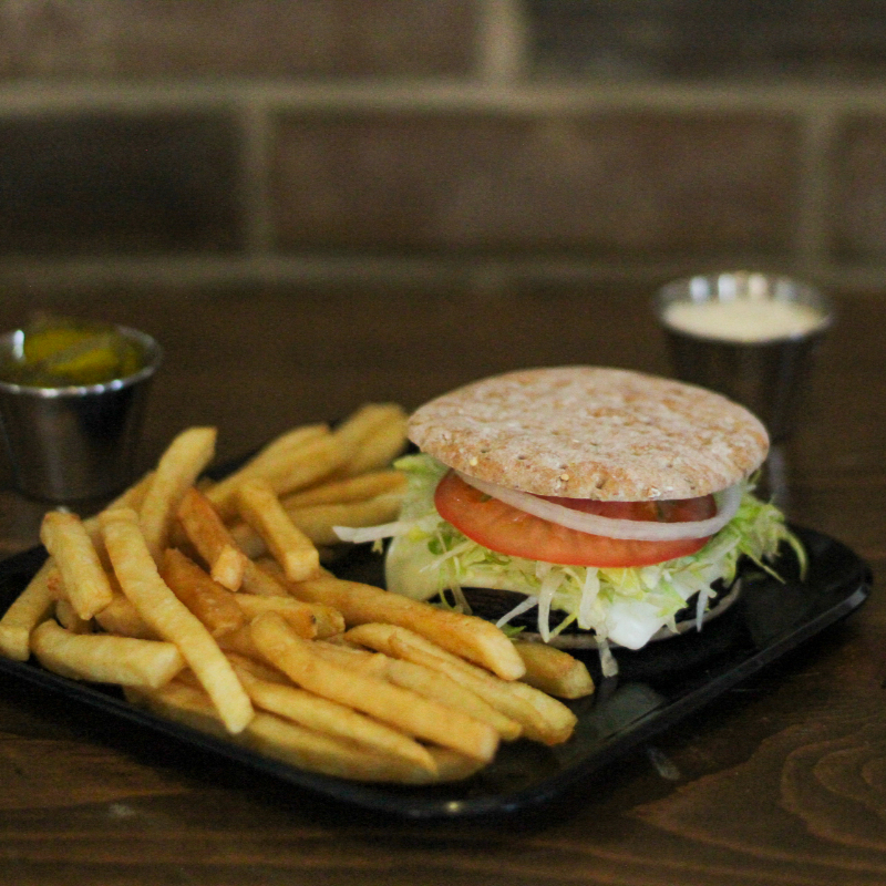 Hamburguesa Portobello con Papas