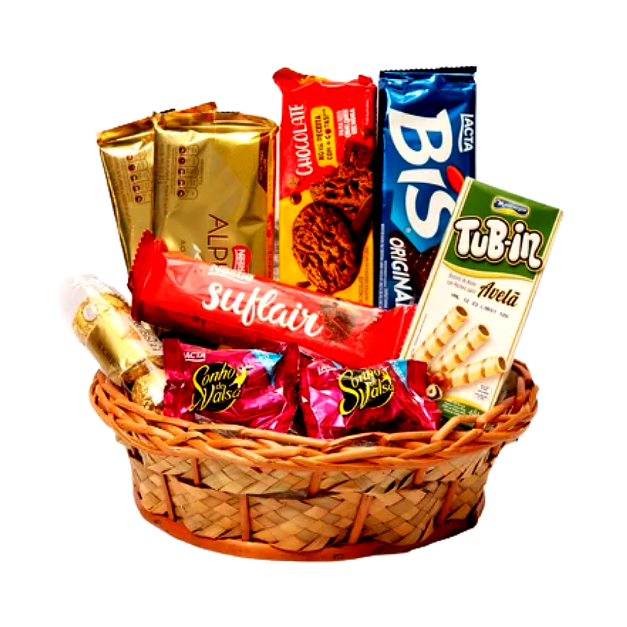 duas barras de chocolate, um coockie, um bis, suflair, tub-in, ferrero de 30 g, bombons sonho de valsa