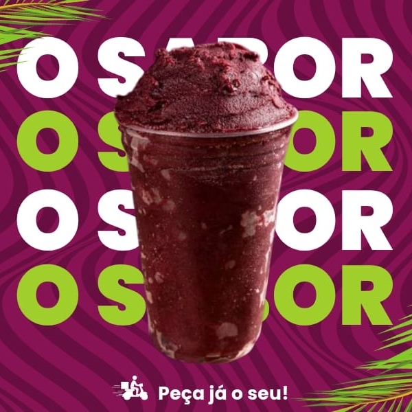 Aqui O Sabor é garantido ! Venha saborear o Puro Sabor que contem : Açaí Tradicional sem adicionais.