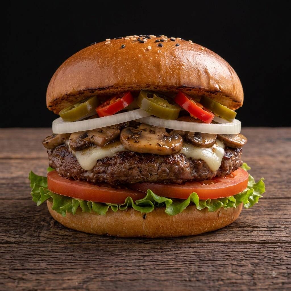 Hamburguesa C/Champiñones