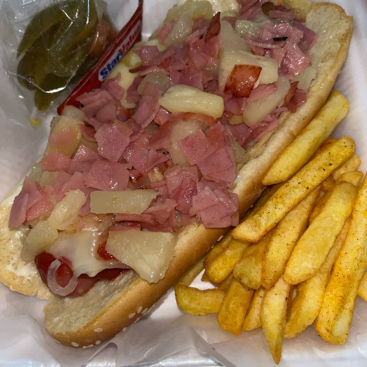 Hot Dog Pizzero Hawaiano Jumbo