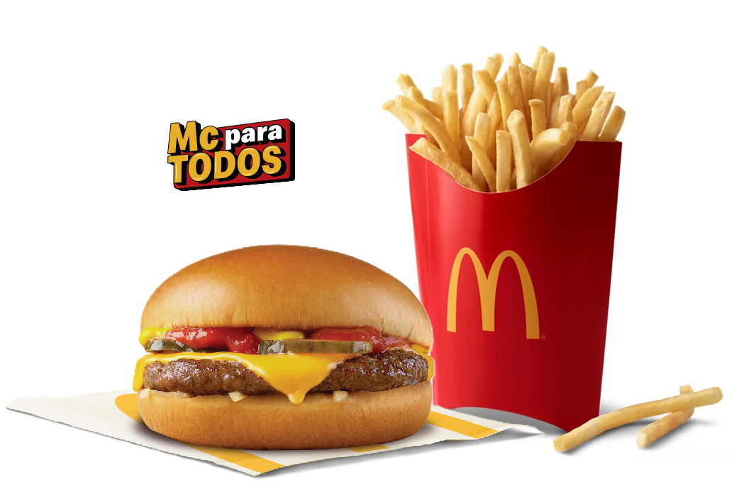 Cheese Burger + Papas Grandes