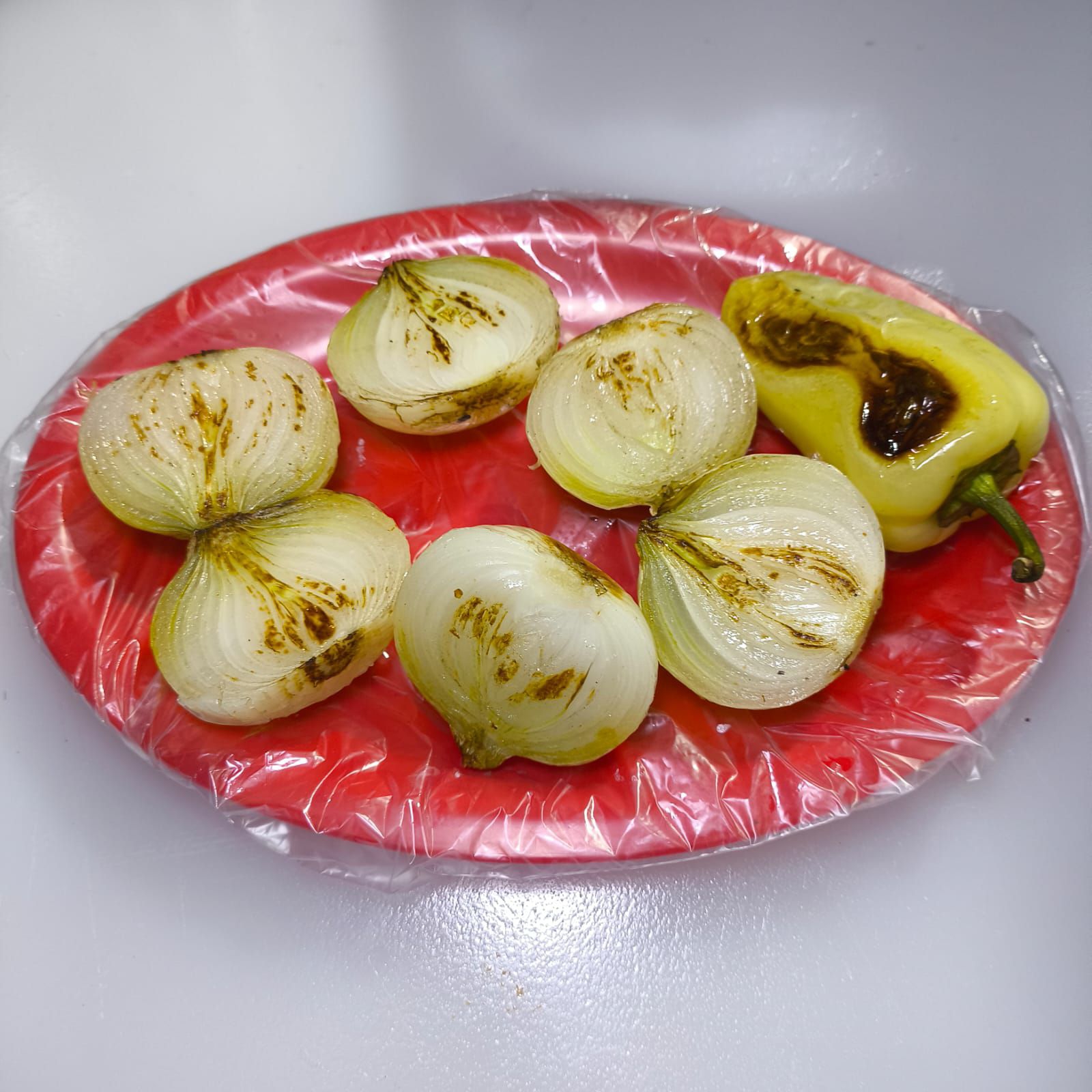 Cebollita y chile güero asado extra