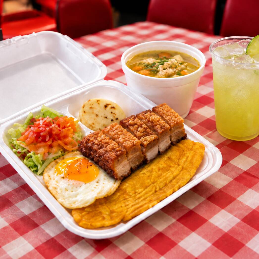 Almuerzo con Chicharron