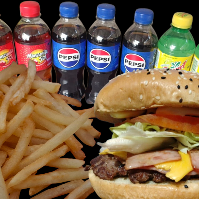 Trio Hamburguesa Con Tocino