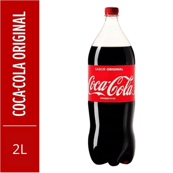 Coca-Cola 2 litros geladinha para acompanhar seu pastel favorito. Perfeita para dividir com a família, combinar com combos ou deixar o pedido da Pastel da Drica ainda mais completo.