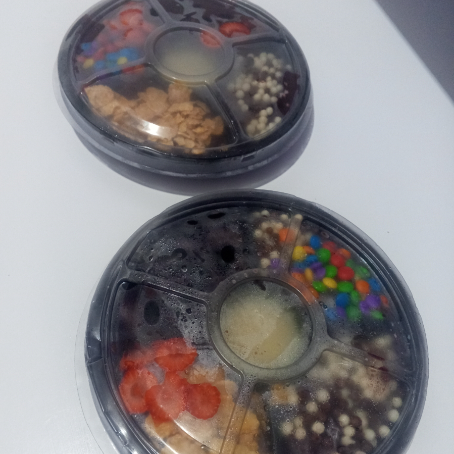 Açaí, shochobol,mm,Banana,Morango,leite condensado