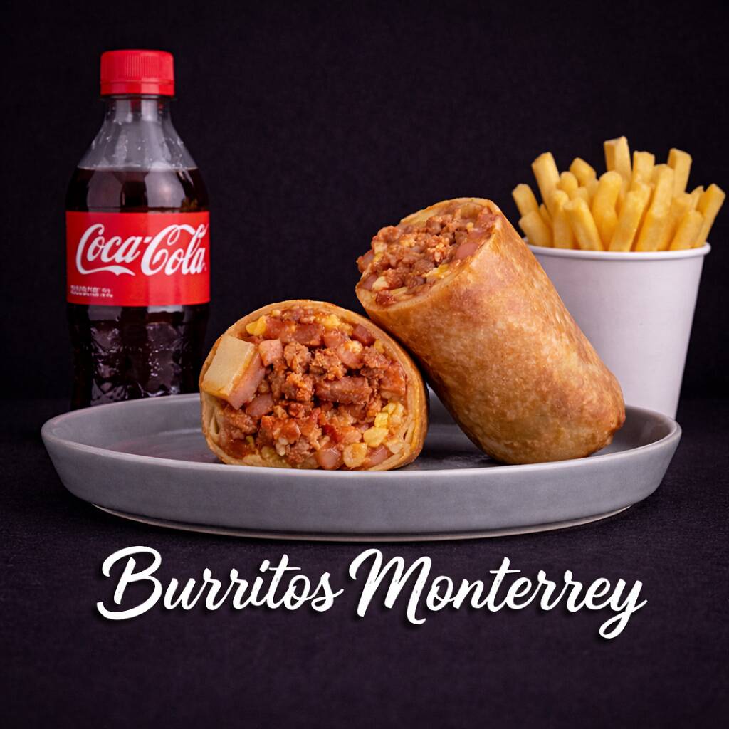 Combo Burrito Pastor con Papas y Bebida