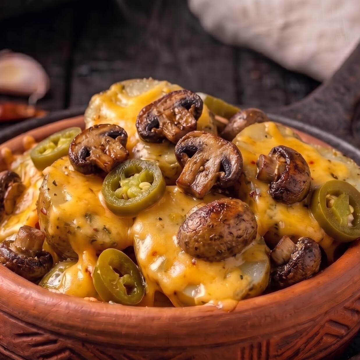 Papas Cazo con Champiñones