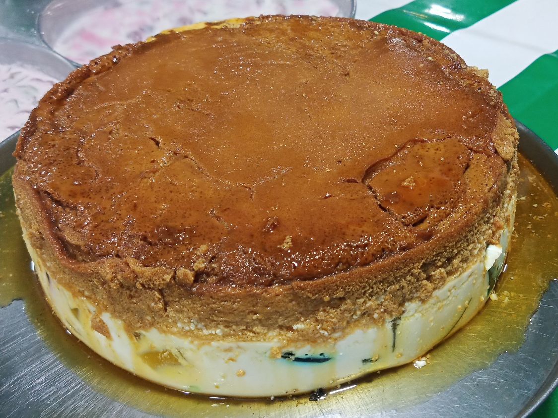 Flan con gelatina de queso Philadelphia