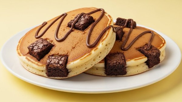 Pancakes de Brownie y Nutella
