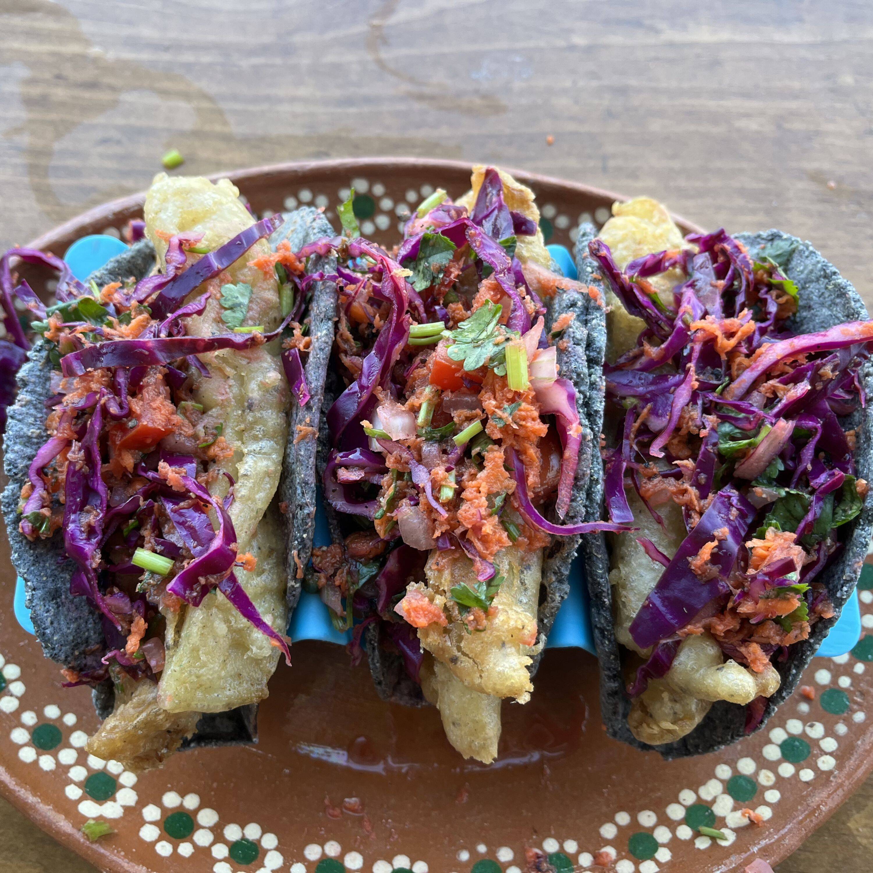 TACOS CAPEADOS DE CAMARON