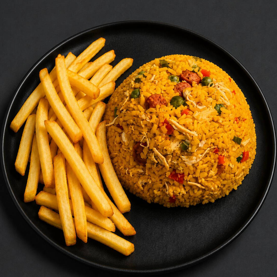 Arroz de Pollo + Papas Fritas