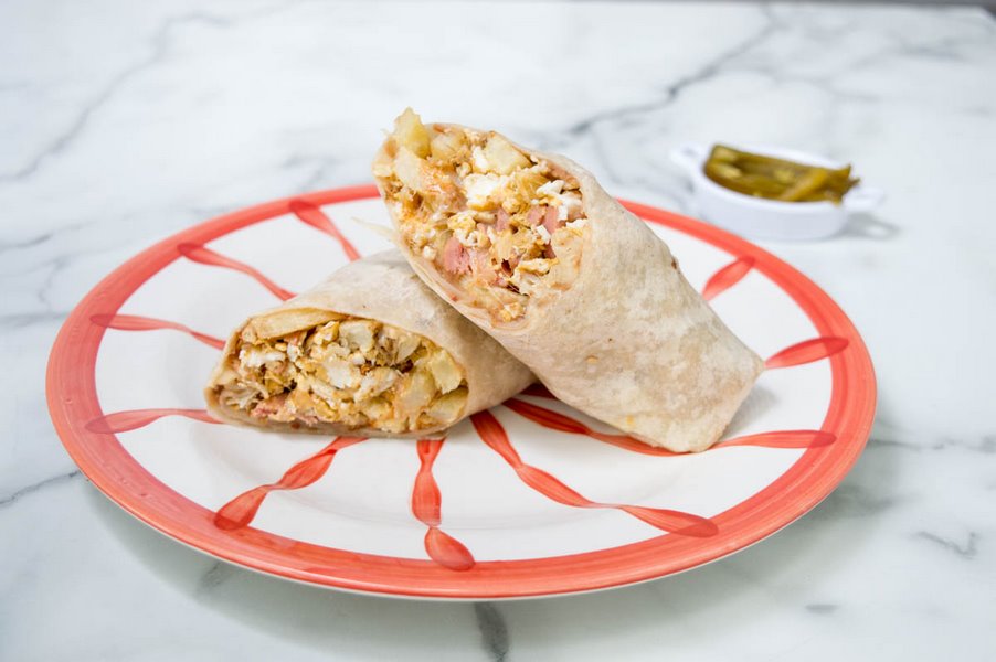 Burrito huevo con tocino