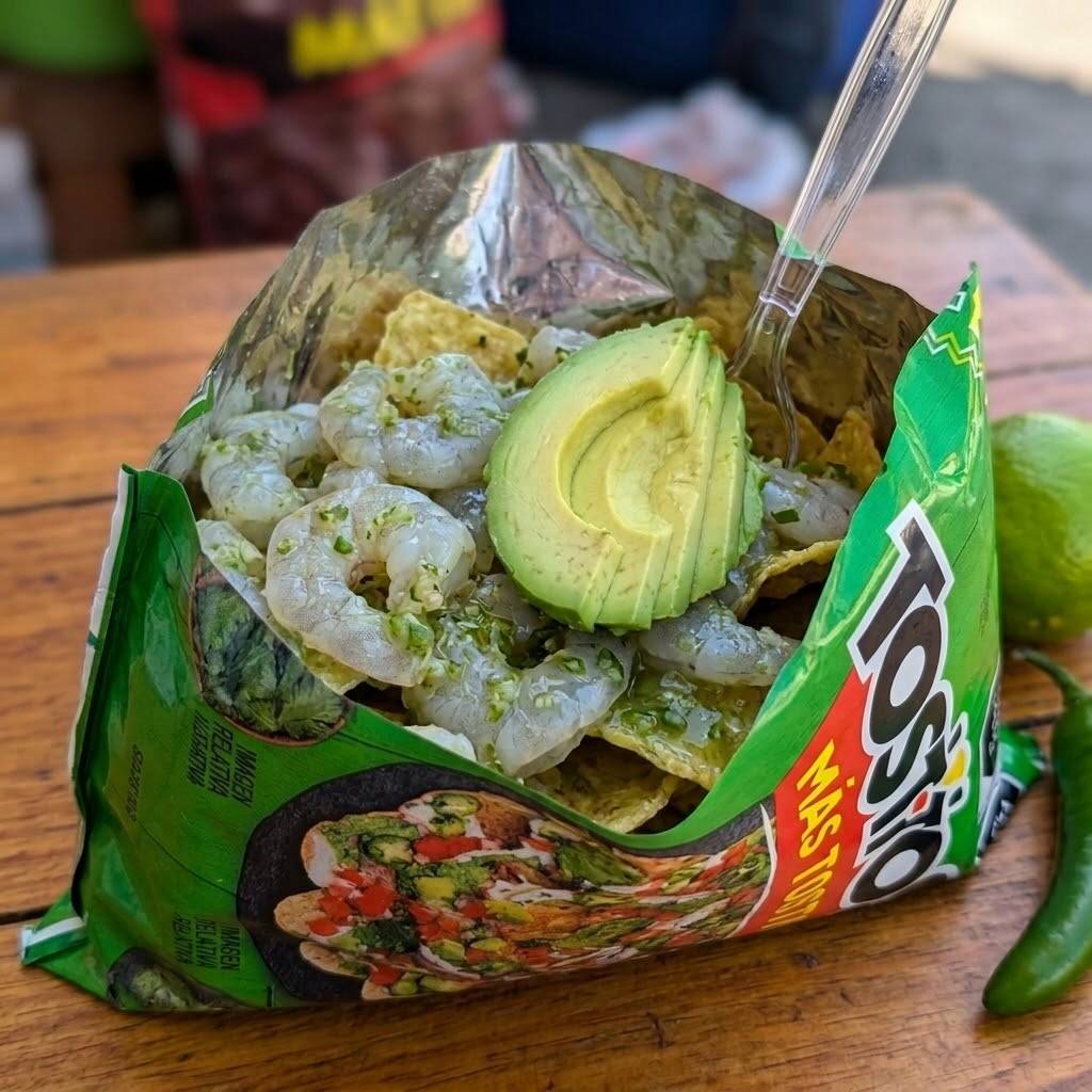 Tostitos con Aguachile Verde