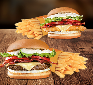 A dupla dinâmica que você respeita! 1 sanduíche Brutus + 1 sanduíche Galo de Briga + 2 porções de batatas fritas crocantes. Ideal para dividir (ou não!).