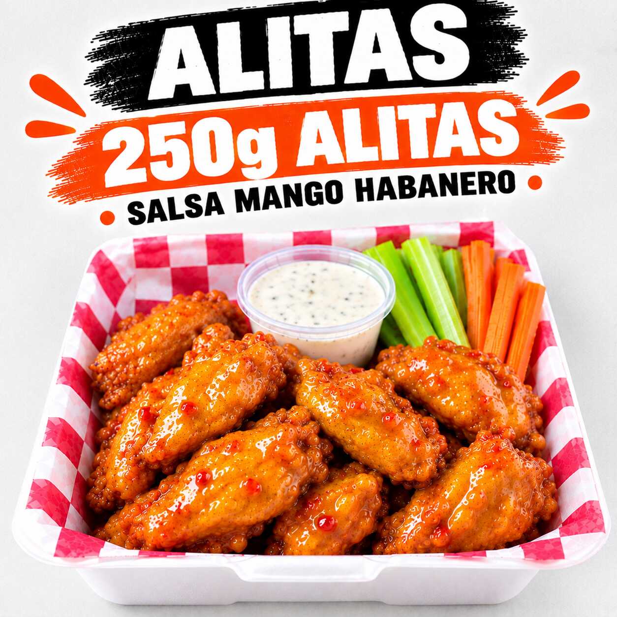 Alitas Salsa Mango Haba Clásicas 250g