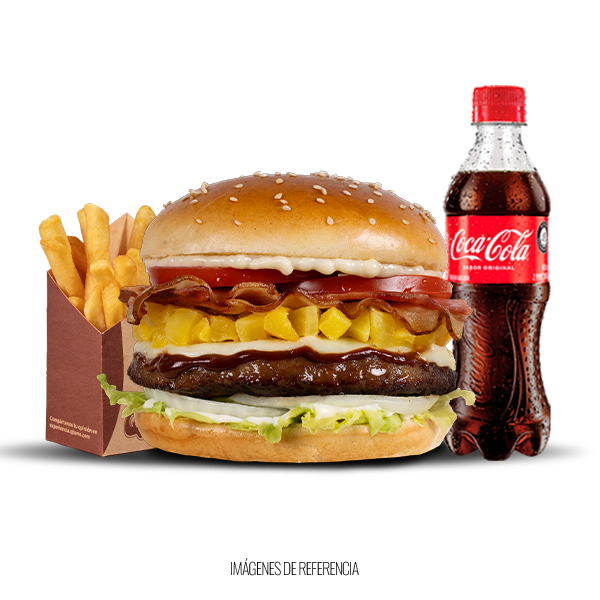 Combo Hamburguesa Hawaiana.