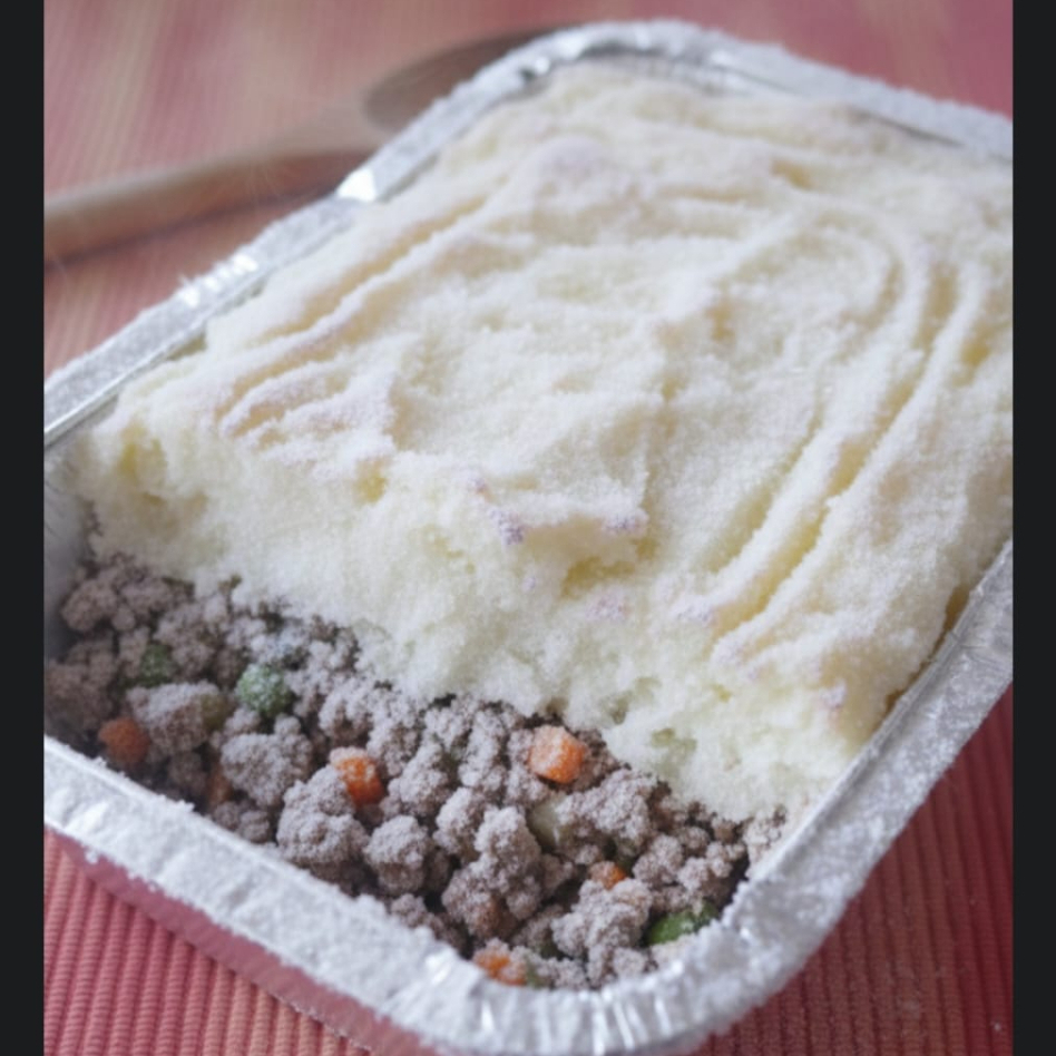 Escondidinho de carne moída congelado para facilitar o seu almoço ou jantar