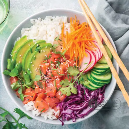 Poke Bolw De Salmon