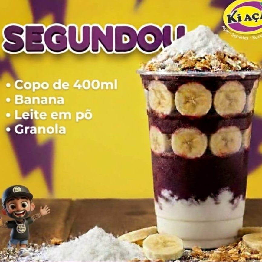 Copo 400 Ml -Banana -Leite Em Pó -Granola