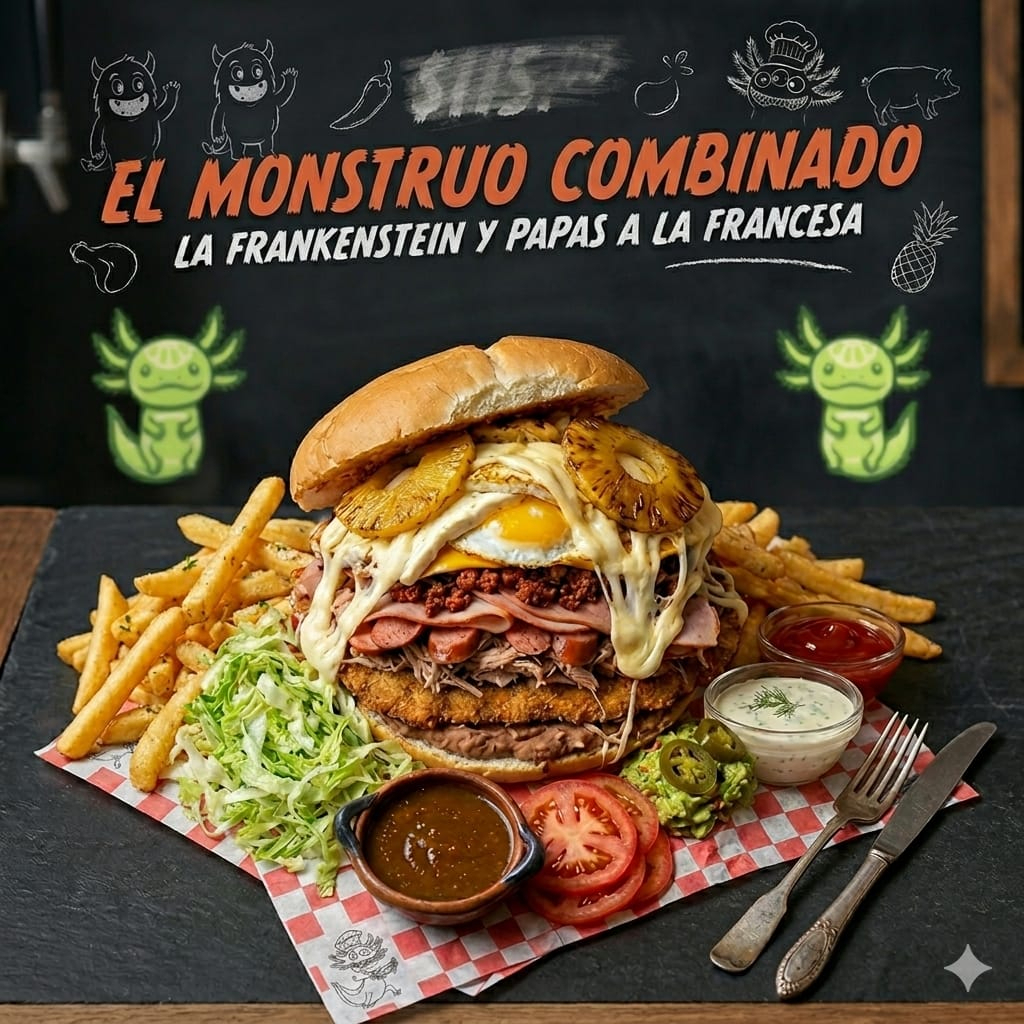 Combo Frankenstein (Torta+ Papas)