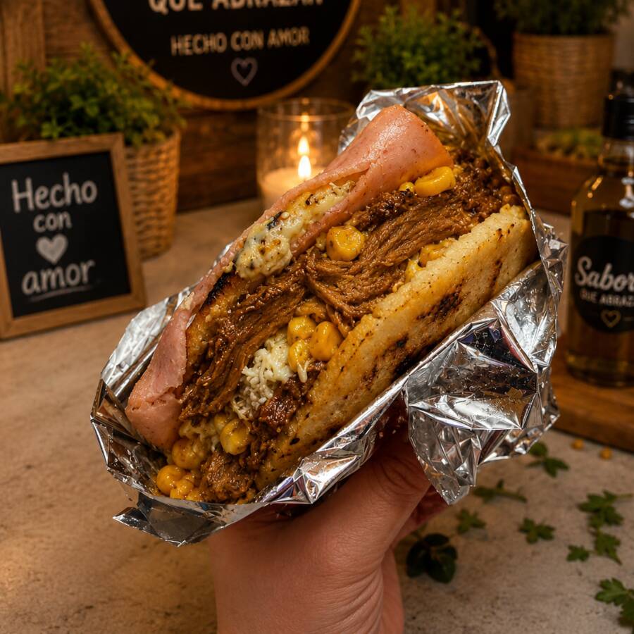 Arepa Rellena de Carne