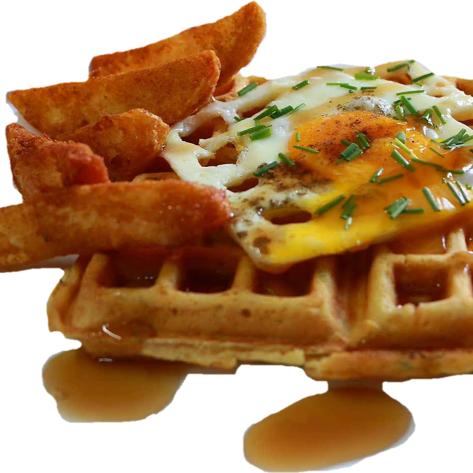 Waffle de Jamón y Queso