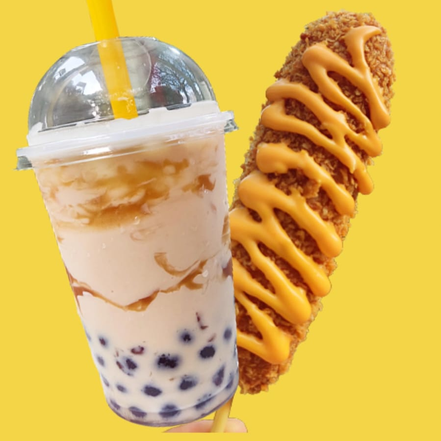 Bubble Tea + Corndog Basic Mitad