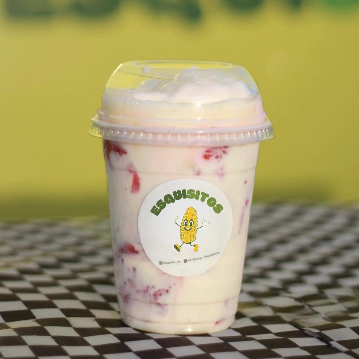 Fresas con Crema con Nieve